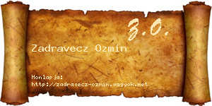 Zadravecz Ozmin névjegykártya